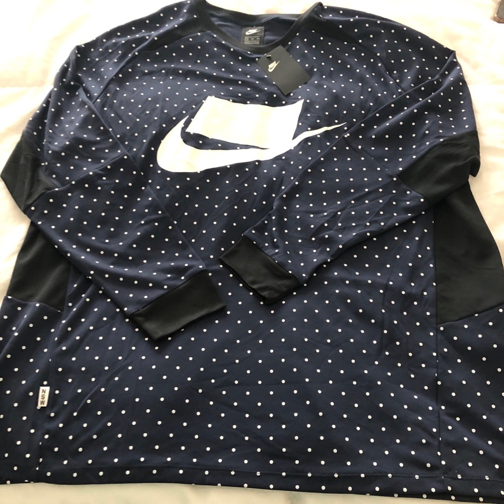 Nike NSW polka dot long sleeve shirt size Xxl